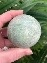Load image into Gallery viewer, Garnierite Aka Green Moonstone Sphere
