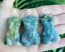 Load image into Gallery viewer, Moss Agate goddess bodies (medium sz)
