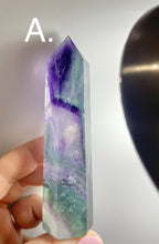 Load image into Gallery viewer, Rainbow Fluorite Crystal towers
